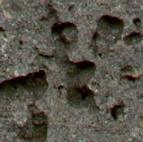 Vesicular texture and mafic composition