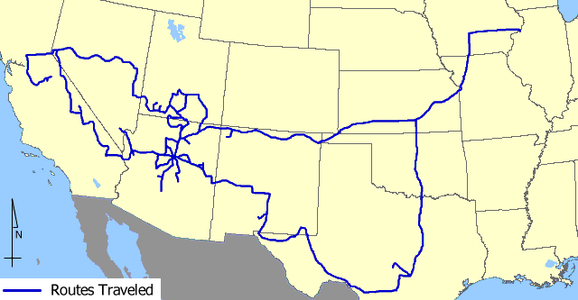 Map of Routes Traveled
