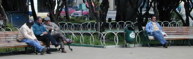 Central park in Punta Arenas, Chile