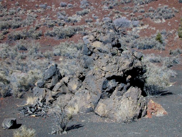 Close-up of one of the plug outcrops